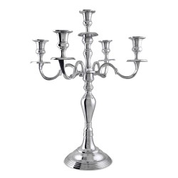 Candle Holder Crystal Candelabrum with 5 Candle Stand for Christmas Decoration, Living Room, Hall and Classic - Home Decor Items