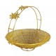 Metal Gold Plated Mesh Wired Gift Hamper Basket