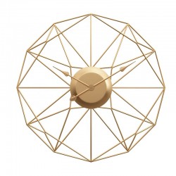 3D Brief Novelty Gold Metal Geometric Modern Wall Art Clock