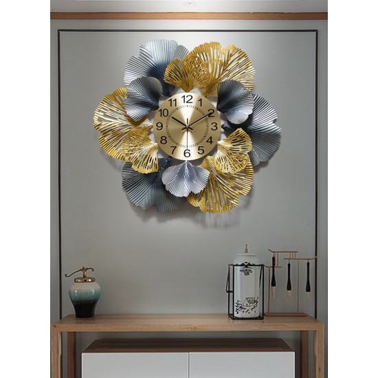 Ginkgo Leaves Home Decorative Wall Clock for Interior Design