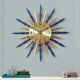 Modern Sunburst-Shape Iron Art Oversized Silent Wall Clock