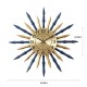 Modern Sunburst-Shape Iron Art Oversized Silent Wall Clock