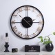 Metal Wall Clock European Creative Wrought Iron Round Clock