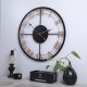 Metal Wall Clock European Creative Wrought Iron Round Clock