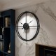 Black European Metal Wall Clock for Your Living Room Decoration