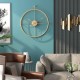 Golden European Metal Wall Clock for Your Living Room Decoration