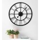 Black Color Live Roman Skeleton Decorative Metal Wall Clock