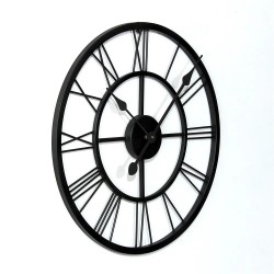 Black Color Live Roman Skeleton Decorative Metal Wall Clock