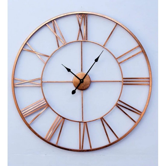 Copper Finish Metal Wall Clock