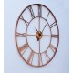 Copper Finish Metal Wall Clock