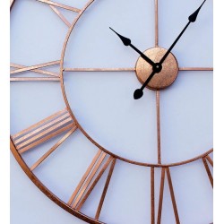 Copper Finish Metal Wall Clock