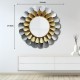 Sunflower Sunburst Metal Wall Round Mirror for Luxury Home (24 Inch)