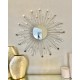 Sunburst Metal Wall Mirror for Decoration