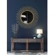 Sunflower Sunburst Metal Wall Round Mirror for Luxury Home (24 Inch)