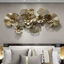 Golden Flower Metal Wall Art Perfect for Living Room