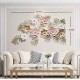 Pink Gold Flower Abstract Wall Art Perfect for Living Room