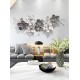Grey White Flower Leaf Wall Art Perfect for Living Room
