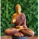 Aura Burgundy Golden Fibre Buddha Statue