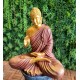 Aura Burgundy Golden Fibre Buddha Statue