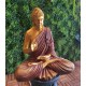 Aura Burgundy Golden Fibre Buddha Statue