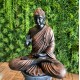 Aura Copper Black Fibre Buddha Statue