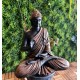 Aura Copper Black Fibre Buddha Statue