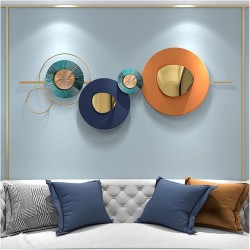 Orange Moon  Metal Flower Wall Art Perfect for Living Room