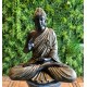 Aura Green Black Fibre Buddha Statue