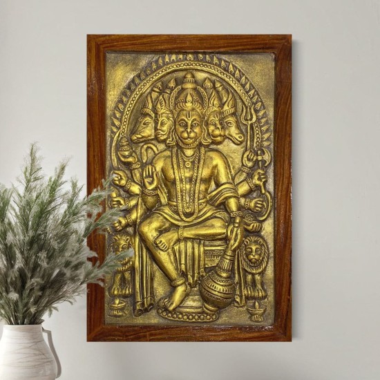 Panchmukhi Hanuman 3D Relief Mural Wall Art  18*12 inches 