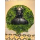 Lord Adiyogi Wall Hanging Sculpture - 3x3ft (Black)