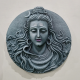 Elegant Lord Shiva 3D Relief Mural Wall Sculpture | (24*24 inches )Mural Wall Art | Ready to hang on wall Grey