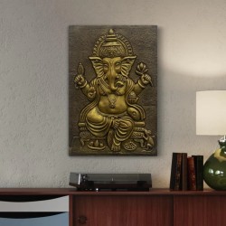 GANESHA 3D Relief Mural WALL ART | Ready to hang wall decor size 16*24 inches 