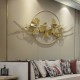 Golden Circle Flower Metal Wall Art