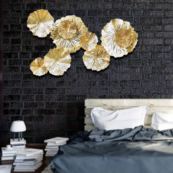 Golden Metal Wall Art Iron Wall Hanging for Decoration