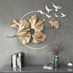 Ginkgo Leaf Wall Hanging Metal Wall Art for Living room Decor