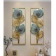 New Luxury Wrought Iron Blue Gold Leaf Wall Hanging Decoration Frame