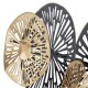 Gold and Black Fan Metal Wall Art