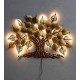 Piple Tree With Led Light Metal Wall Art