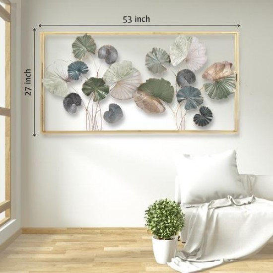 Lily Frame Metal Wall Art for Livingroom Decoration