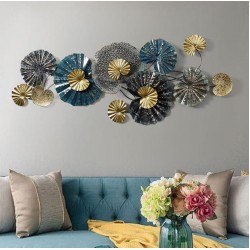Luxury Wrought Iron Wall Hanging Metal Crafts 3D Wall Art Decoration