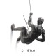 Creative Rock Climbing Men Sculpture Wall Hanging Decorations Metal Statue Figurine Crafts Home Furnishings Decor Accessories