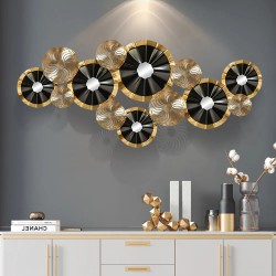 Black Golden Metal Wall Art Perfect for Living Room