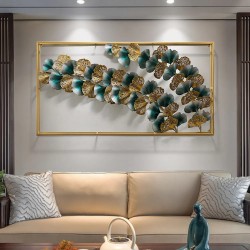 3D Double-Layer Frame Leaves Large Wall Decor