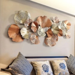 Luxury Gold Leaves Metal Wall Decor
