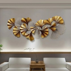 Golden Leaves Metal Wall Decor