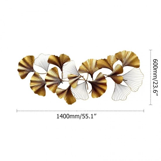 Golden Leaves Metal Wall Decor