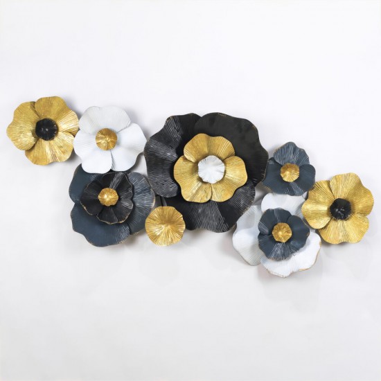 Black Metal Flower Wall Art Perfect for Living Room