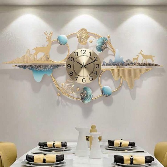 Living Room Wall Clock Creative Personality Clock Atmospheric Modern Light Luxury Wall Clock Fashion Home Restaurant Art Decoration,European Mute Clock