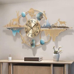 Living Room Wall Clock Creative Personality Clock Atmospheric Modern Light Luxury Wall Clock Fashion Home Restaurant Art Decoration,European Mute Clock